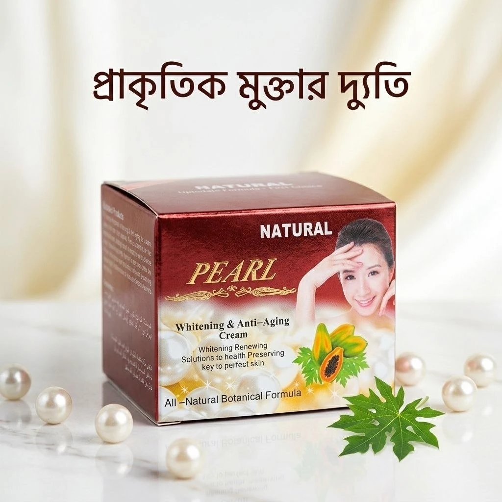 Natural Pearl Whitening & Anti-Aging Cream – Botanical Formula