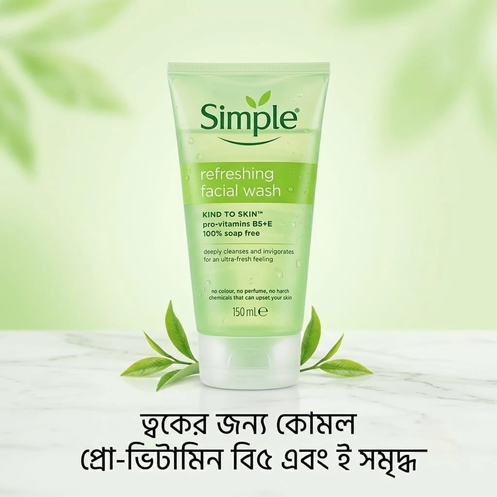 Simple Kind to Skin Refreshing Facial Wash Gel (150ml)
