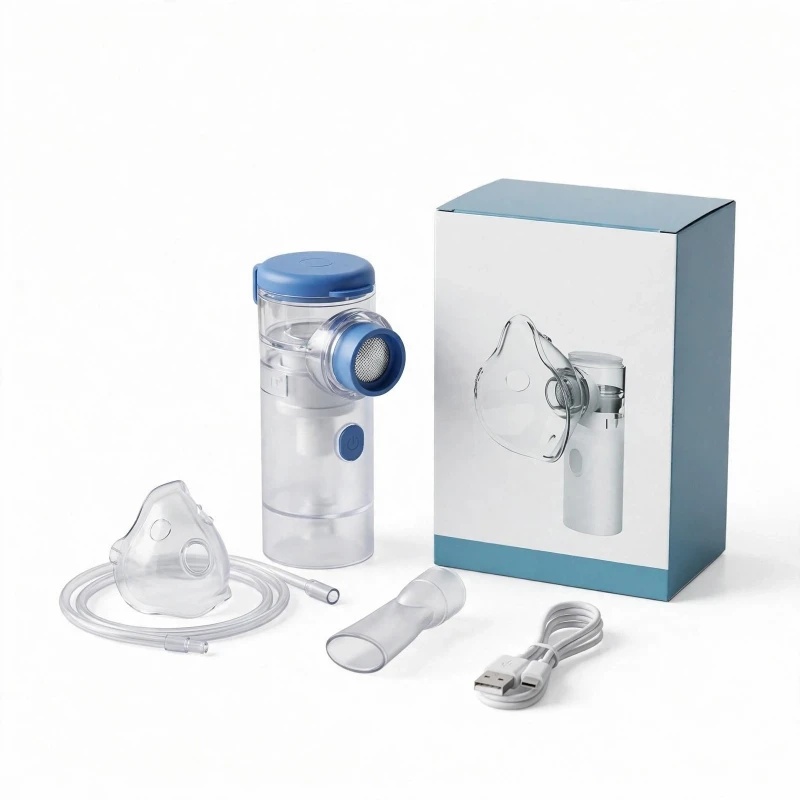 Portable Handheld Ultrasonic Mesh Nebulizer – USB Rechargeable Silent Nebulizer Machine for Kids & Adults
