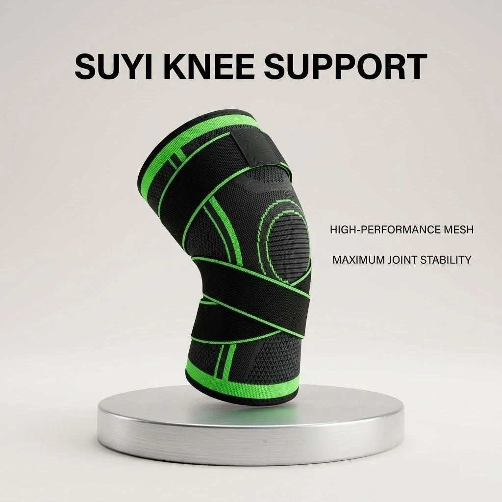 Suyi Knee Compression Sleeve – Adjustable Knee Support Brace