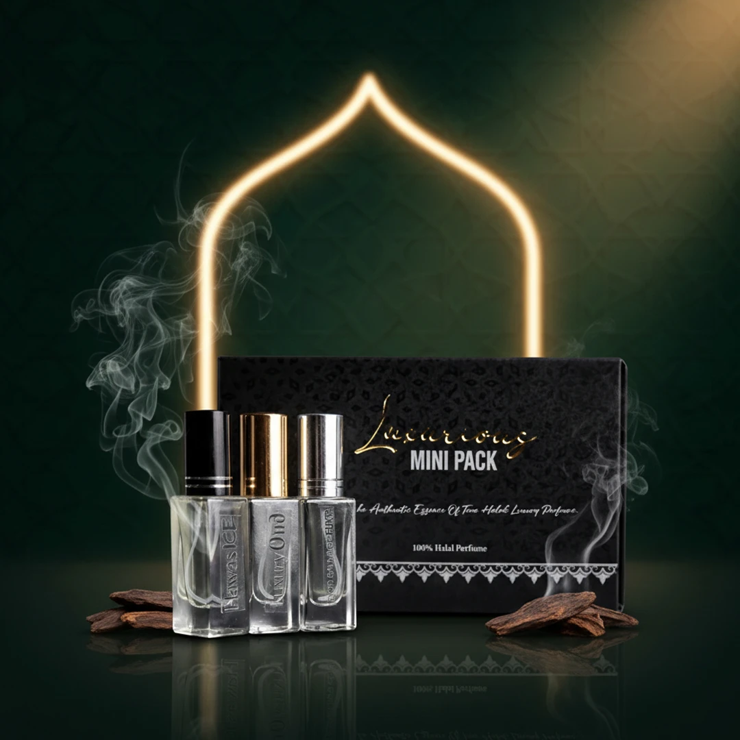 Luxurious Mini Pack Attar Set – Luxury Oud, Hawas Ice & Dior Sauvage Elixir (6ml Each) | 100% Halal & Authentic