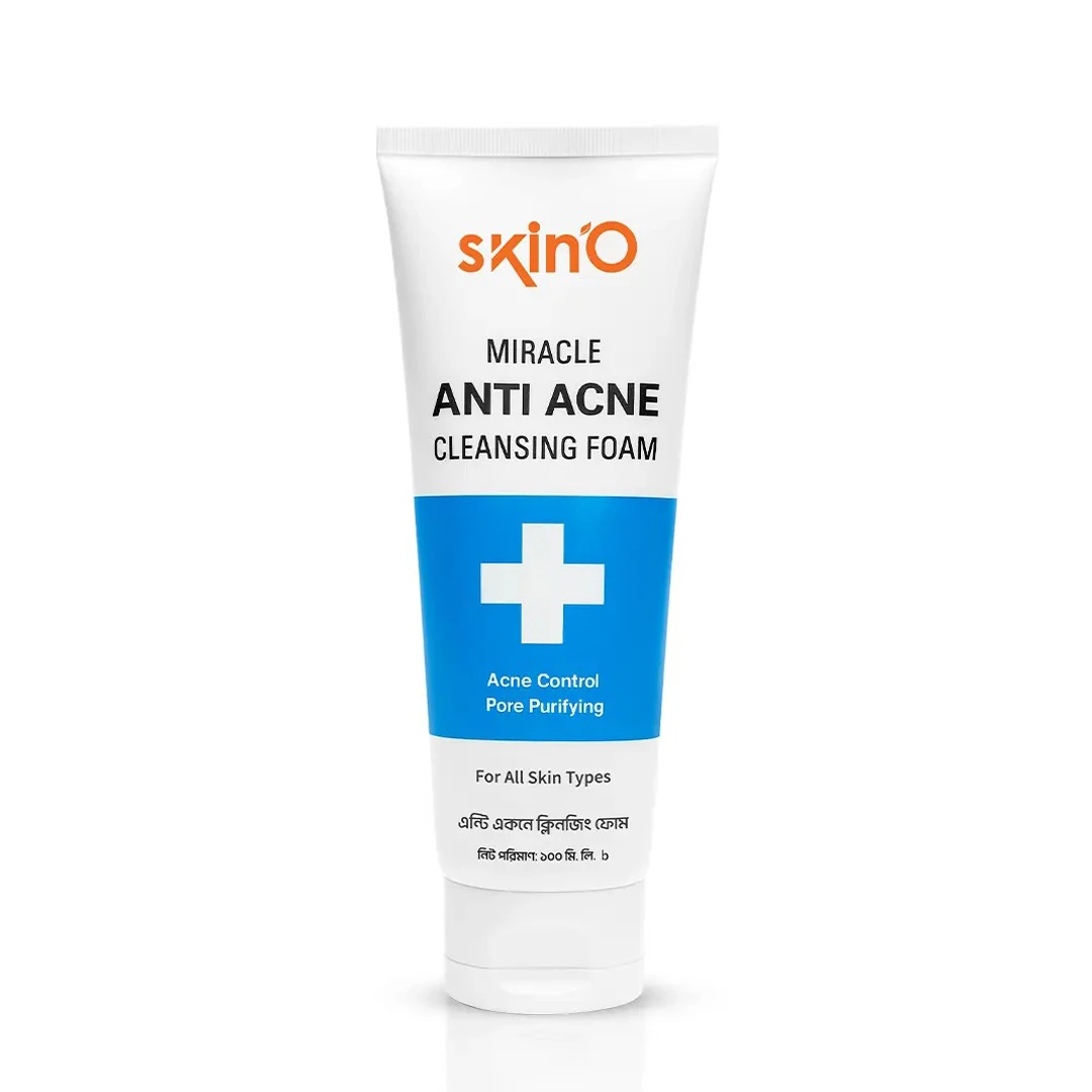 Skin’O Miracle Anti-Acne Cleansing Foam (100ml) – Deep Pore Cleansing for Clear & Pimple-Free Skin
