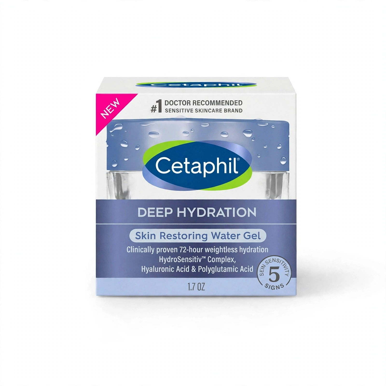 Cetaphil Deep Hydration Skin Restoring Water Gel (48g) – 72H Hydration