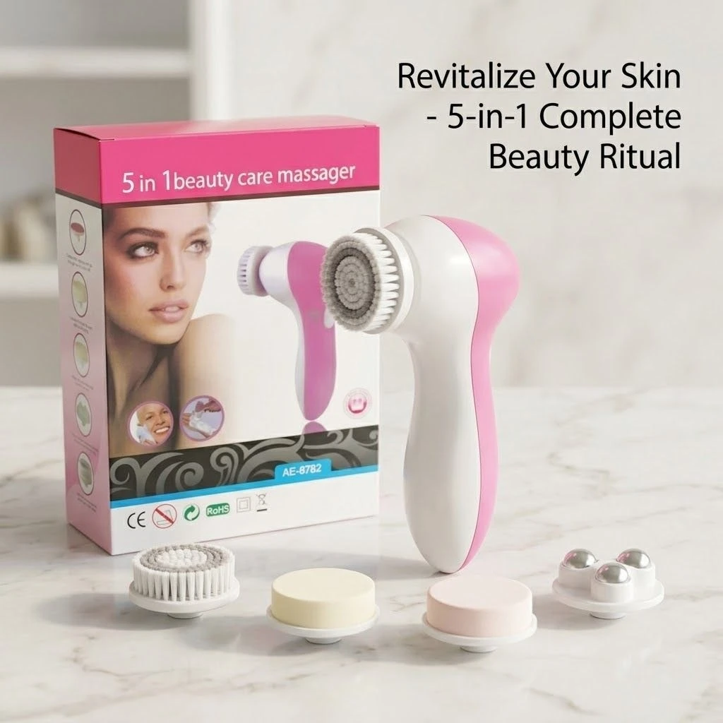 5 in 1 Facial Cleanser – Electric Beauty Care Massager AE-8782