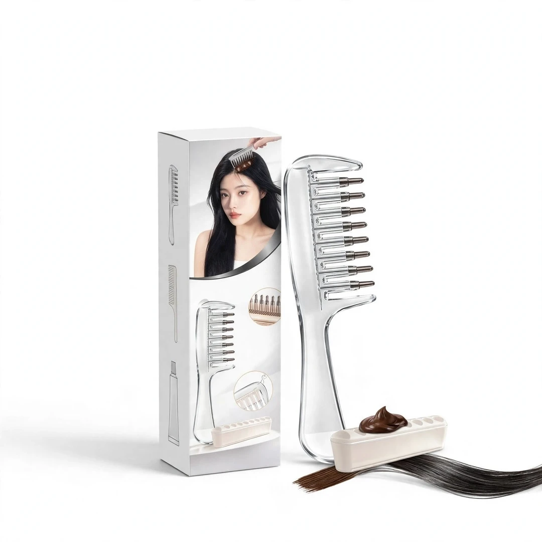 Precision Hair Color Brush & Root Touch-Up Comb – DIY Hair Dye Applicator