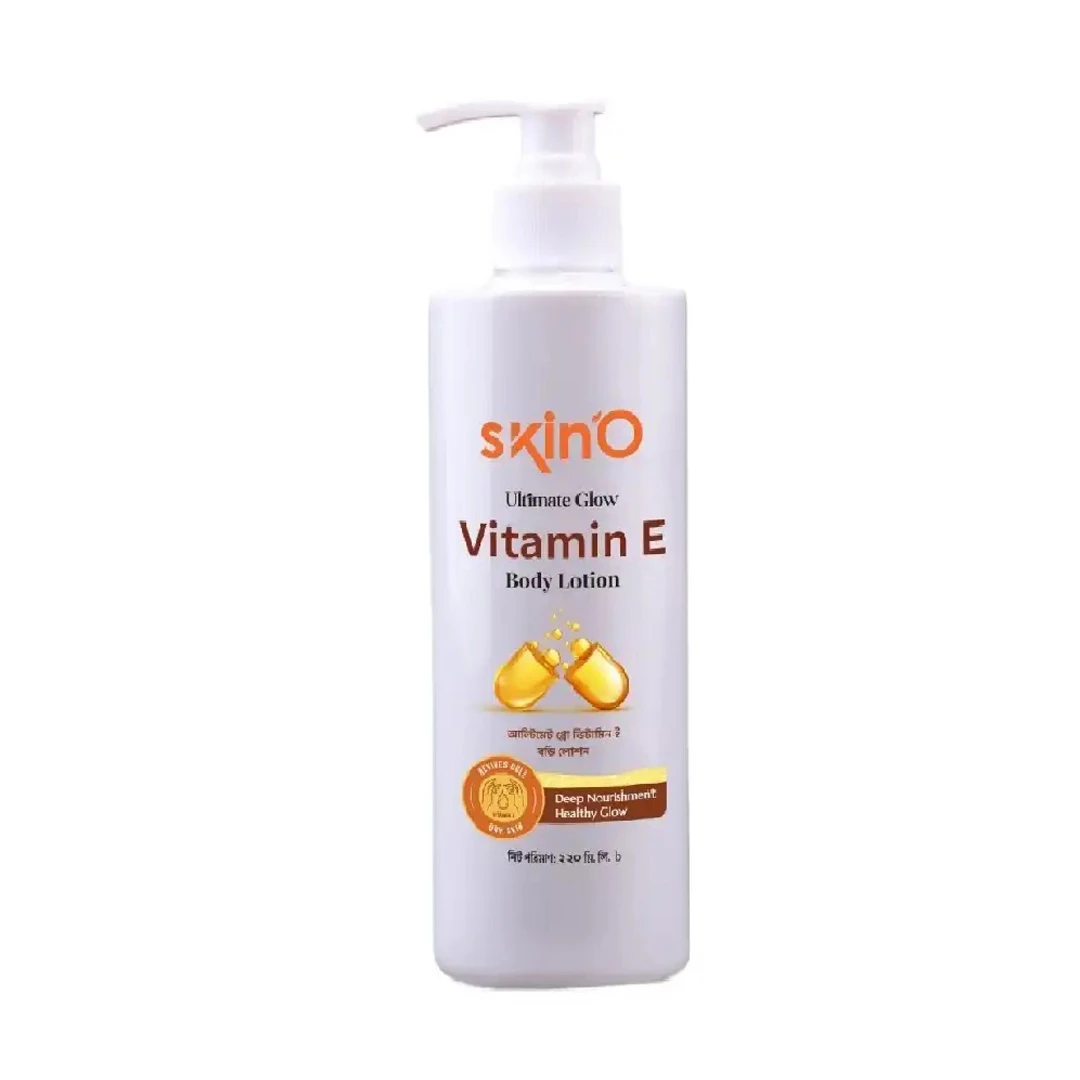 Skin’O Ultimate Glow Vitamin E Body Lotion – 220ml | Intense Hydration & Skin Repair