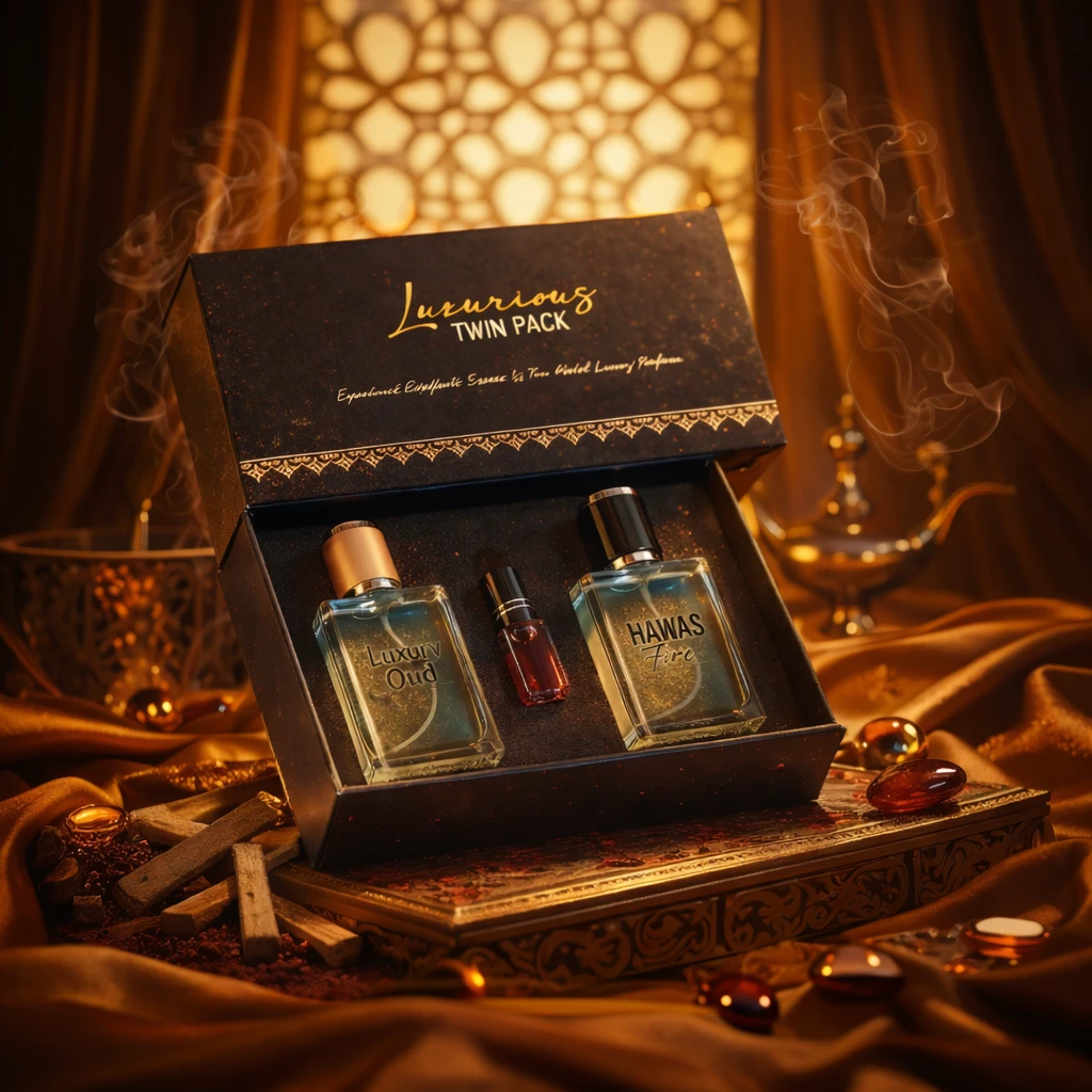 Hawas Fire + Luxury Oud + Vampire Blood Sample Bundle Pack – 100% Authentic & Halal Perfume