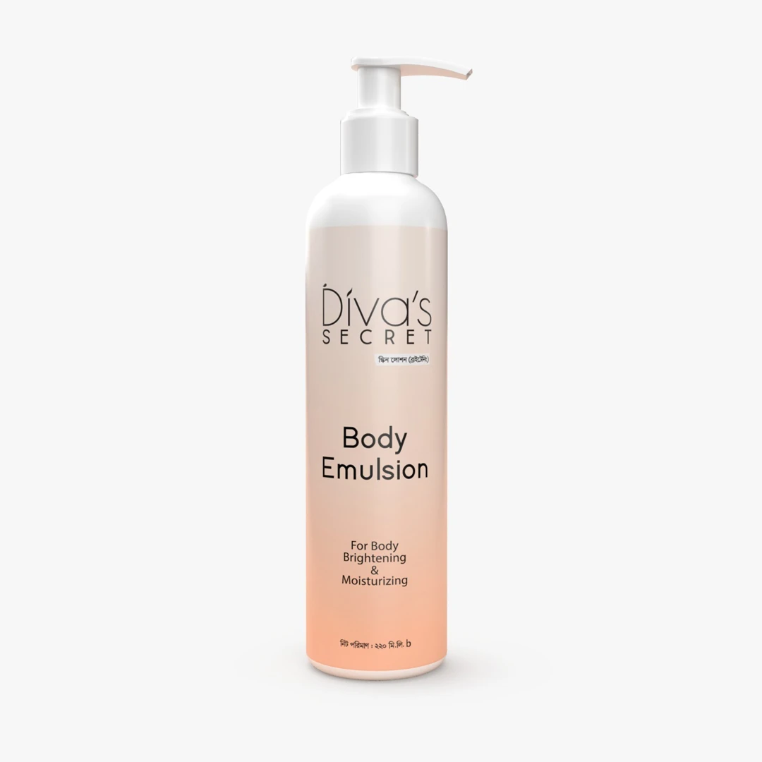 Diva's Secret Body Emulsion (220ml) – Advanced Body Brightening & Intensive Moisturizing Lotion for Radiant, Velvety Smooth Skin