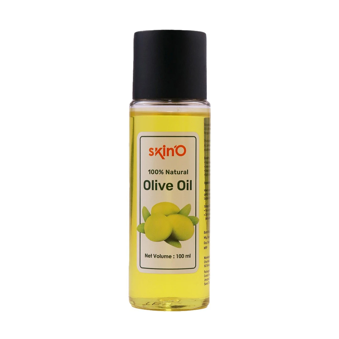 SkinO 100% Pure & Natural Olive Oil (100ml) – Premium Cold-Pressed Oil for Skin & Hair
