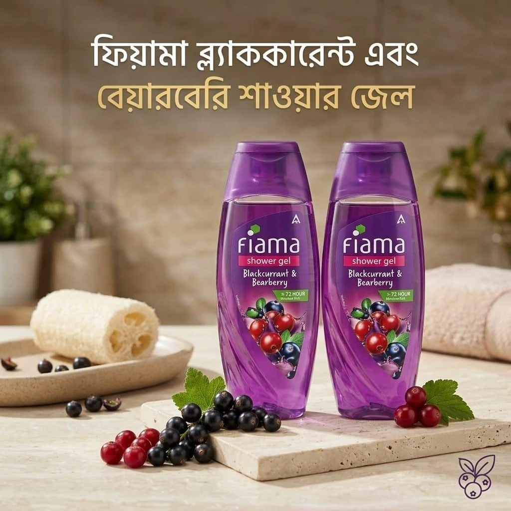 Fiama Blackcurrant & Bearberry Refreshing Shower Gel – 72H Moisture Lock