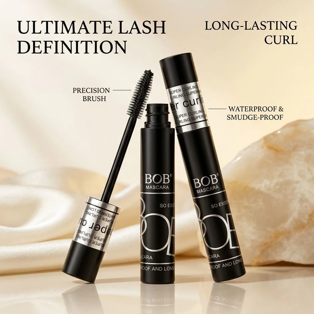 BOB Super Curling Waterproof Mascara – Long-Lasting Lash Lift