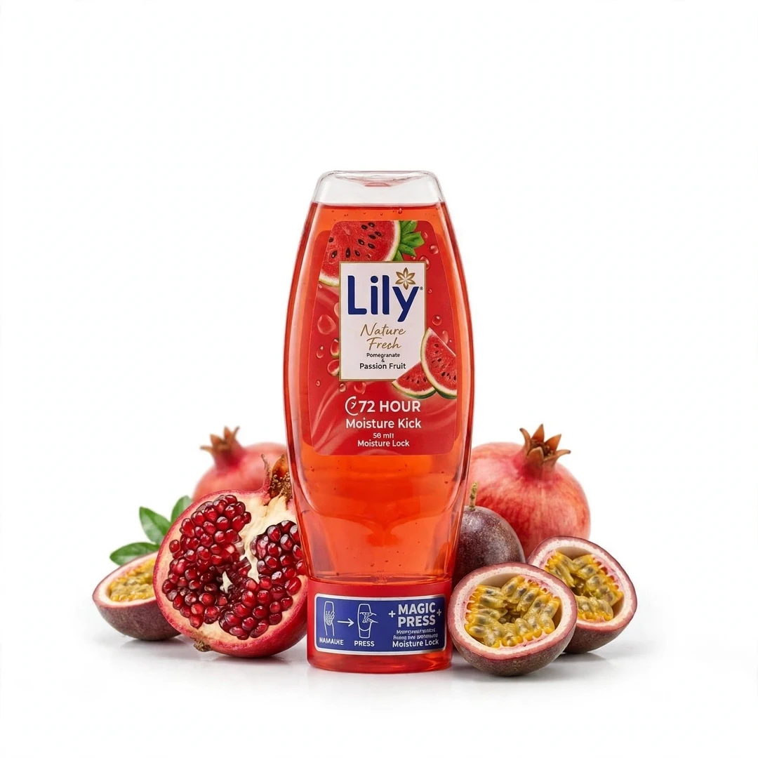 Lily Nature Fresh Pomegranate & Passion Fruit Shower Gel – 72H Moisture