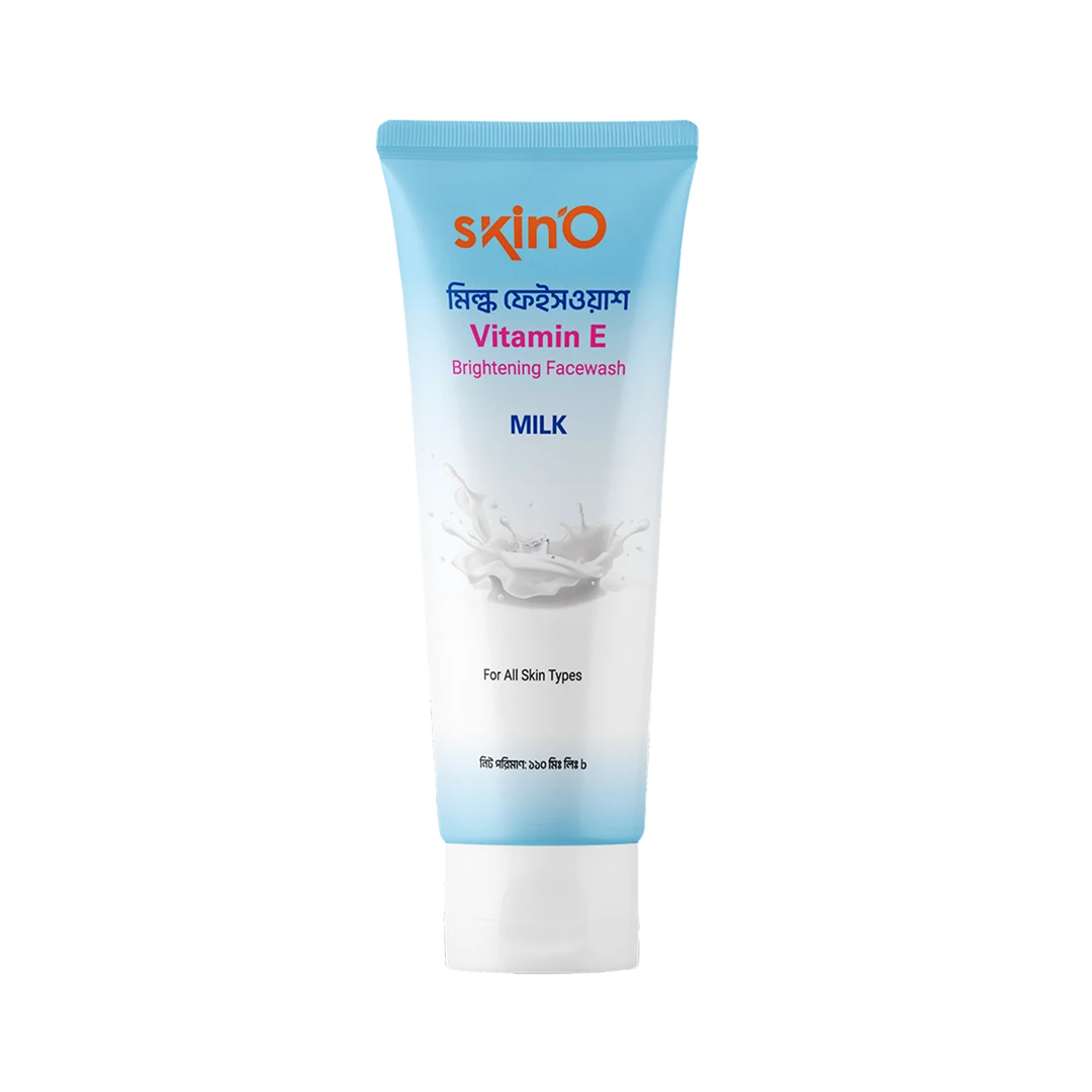 Skin’O Vitamin E Brightening Milk Facewash – Creamy Gentle Cleanser for Radiant, Soft Skin