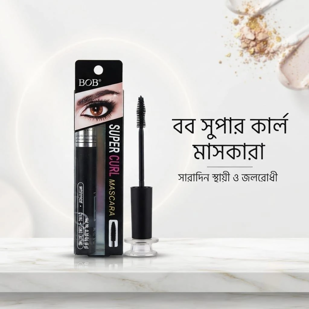 BOB Super Curl Waterproof Mascara – Long Lasting Smudge-Proof