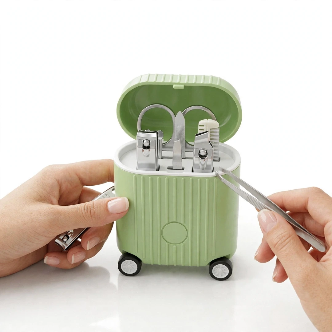 Luxury Mini Suitcase Grooming Set – Manicure Tools in Mini Suitcase Case