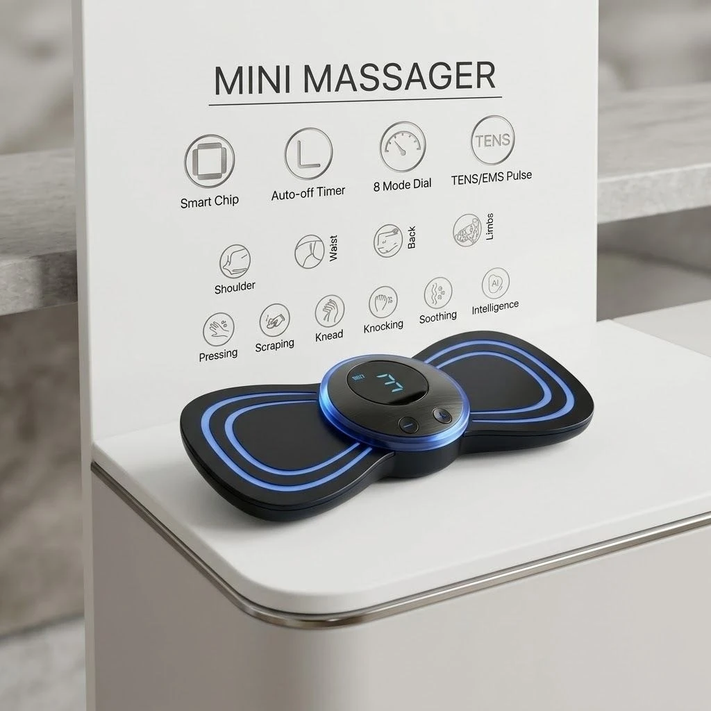 EMS Mini Massager – Portable TENS Pulse Muscle Relief Pad