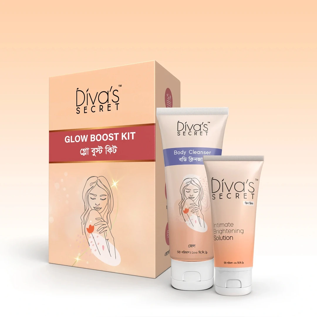 Diva's Secret Glow Boost Kit – 2-Step Intensive Brightening Set with Body Cleanser & Intimate Brightening Solution