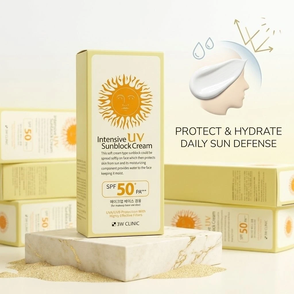 3W Clinic Intensive UV Sunblock Cream SPF 50+ PA+++