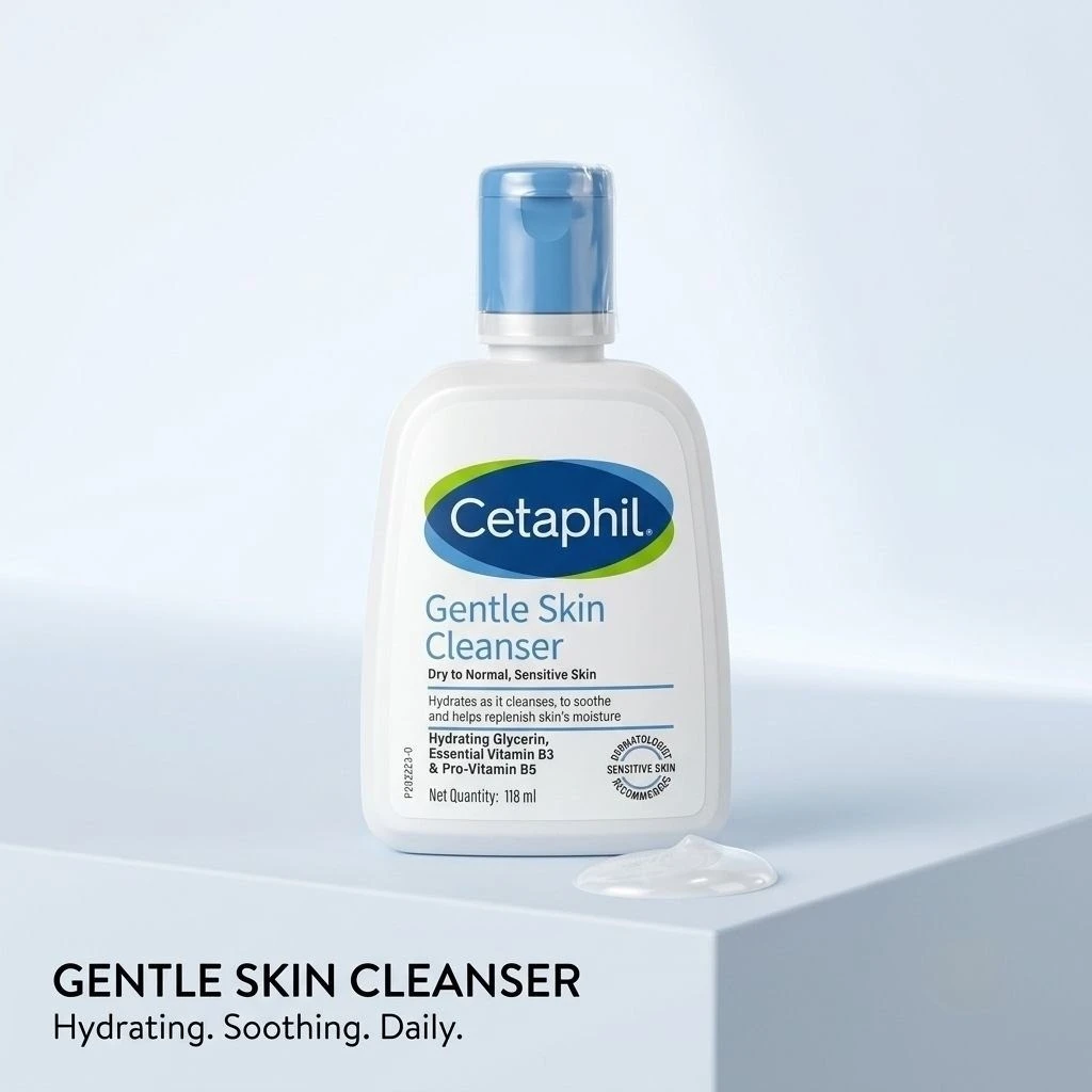 Cetaphil Gentle Skin Cleanser (118ml) – For Dry & Sensitive Skin