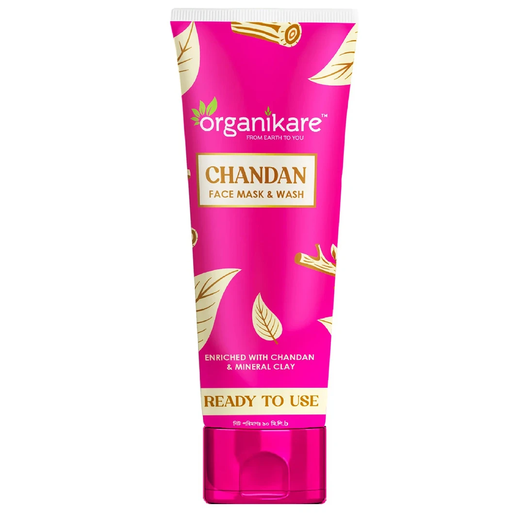 Organikare Ready To Use Chandan Face Mask and Wash - 90ml